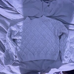 Off white v-neck cropped sweater